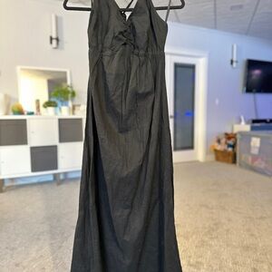 Old Navy Classic Black Maternity Maxi Dress